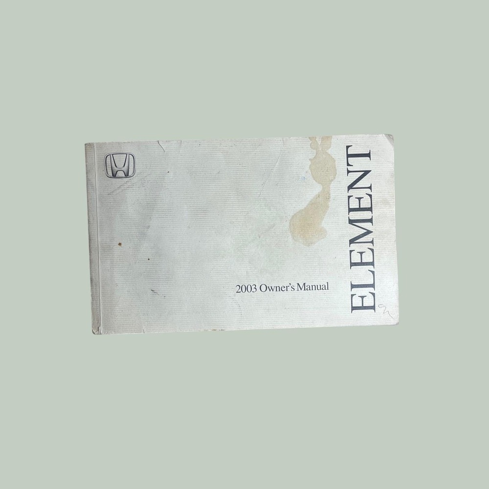 2003 Honda Element Owners Manual OEM User Guide Handbook 31SCV6000